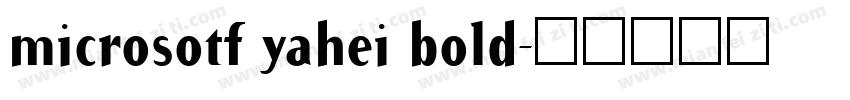 microsotf yahei bold字体转换